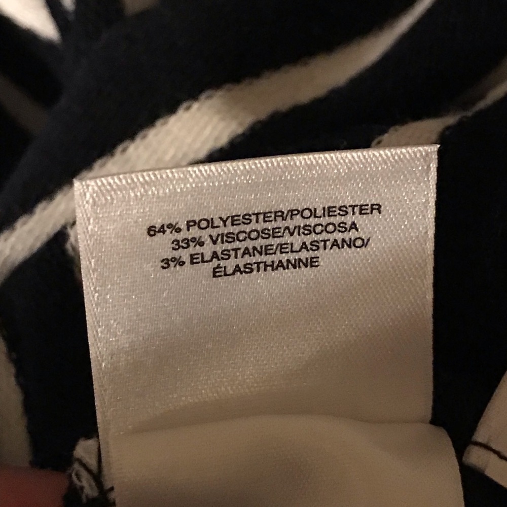 Anne Klein Balloon Sleeves Stripe Top Navy - Picture 7 of 11